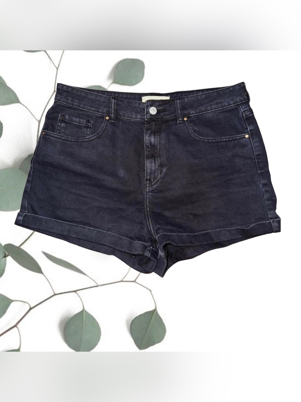Black Denim Shorts